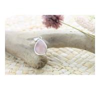 Pendentif goutte quartz rose & argent