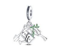 Pendentif Hérisson Hamsa Fatima Ange Musique Lézard Croix Crucifix Trex Sorcière Amour Cœur Pendentif en Argent Sterling 925 Compatible avec les bracelets à breloques Pandora Moments, 4mm Hole, Métal