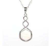 Pendentif Hexagonal géométrique en Cristal, Collier Original en œil de Tigre, Aventurine Verte, personnalité créative, Style bohème, Unisexe, à Porter au Quotidien, Coquillage Blanc, Taille u