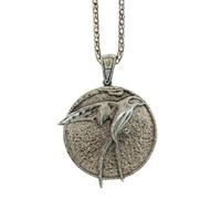 Pendentif Hirondelle Ciri Leoncina de Cintra couleur gris anthracite compatible avec Witcher Médaillon Geralt de Rivia Triss Yennefer Accessoires de voiture Pendentifs pour miroir magique idée cadeau
