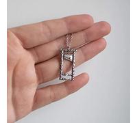 Pendentif Hommes Guillotine Collier Vintage Bijoux Français Creepy Halloween Art Pendentif Collier Cadeaux cotillons