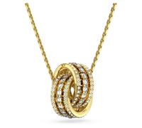Pendentif Hyperbola, Cercles entrelacés, Blanc, Placage de ton or OS