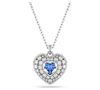 Collier - SWAROVSKI - Hyperbola - Cristal incolore - Coeur bleu - Longueur ajustable 38-45 cm