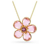 Pendentif Idyllia, Fleur, Petit, Rose, Placage de ton or OS