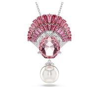 Pendentif Idyllia, Tailles diverses, Crystal pearl, Coquillage, Rose, Métal rhodié OS