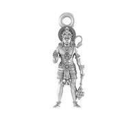 Pendentif indien en argent sterling (92,5 % de pureté) Dieu Ram Bhakat Hanuman pour homme et femme en argent pur Bhagwan Shri Ram et Hanuman Médaillon pour bonne santé et richesse Comprend une chaîne