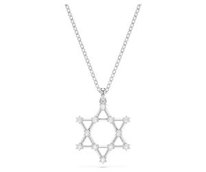 Pendentif Insigne, Taille ronde, Étoile, Blanc, Métal rhodié OS