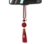 Pendentif intérieur de voiture - Cinnabar Charme de rétroviseur de voiture avec glands, accessoire décoratif | Décoration intérieure automobile, cadeau de symbole de prospérité de la paix