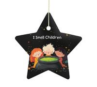 Pendentif Je Sens Les Enfants Ornement Porcelaine Noël Suspendu pour Magasins Maison Fête
