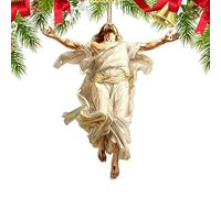 Pendentif Jésus en acrylique 2D - Arbre de Noël religieux pour voiture, rétroviseur, maison, fenêtre, chambre, salon