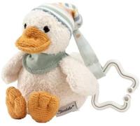 Pendentif Jouet Canard Edda Lou Avec Bonnet, Doudou Avec Suspension En Étoile Pour Une Fixation Facile Sur La Poussette, Le Siège Bébé Ou Le Parc