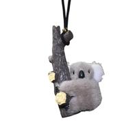 Pendentif koala en verre pour rétroviseur de voiture - Pendentif en peluche mignon koala, décoration automobile pour les voyages en voiture, pour taxi, camion, caravane, monospace