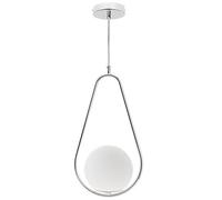 Pendentif Lampe Aimee forme poire1xe27 Chrome FABRILAMP.