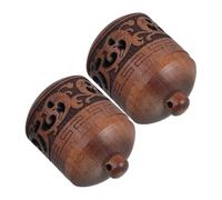 Pendentif Lanterne Sachet Parfumé en Bois et Cuivre 2 Pièces