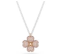 Swarovski Pendentif Latisha, reversible, chaîne et pendentif en forme de fleur, cristaux, mix de métal, rose et blanc
