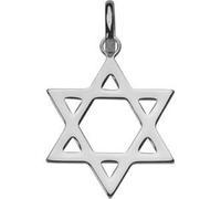 Pendentif - Laval bijoux - étoile de David - argent 925/1000e - rhodié