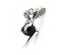 Pendentif - LES TRESORS DE LILY - Petite Fée - Argent 925 - Onyx noir