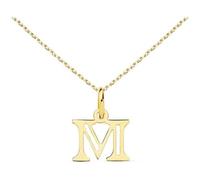 Pendentif Lettre ""M"" Or 750/1000 - Chaine Dorée Offerte - L'ATELIER D'AZUR - Femme - 1.20cm*1cm - 0.25gr