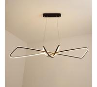 Pendentif linéaire LED pour Manger 48W Aluminium Long Strip Light avec Ombre en Silicone, Créative Kitchen Island Éclairage de la Lampe Suspendue