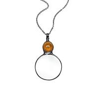Pendentif loupe à suspendre, collier monocle portable 10x, pendentif loupe vintage, pour femme, pour bibliothèque, lecture, zoom, bijoux, travaux d'aiguille