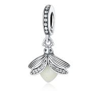 Pendentif lueur inspiré des lucioles, accessoire de bracelet à breloques en argent sterling 925, compatible avec le collier de bracelet pandora