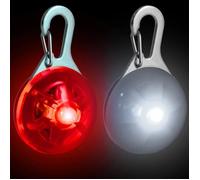 Pendentif Lumineux - CampTeck - Rouge & Blanc - 3 Modes d'Éclairage - Résistant aux Intempéries - Sécurité Chien