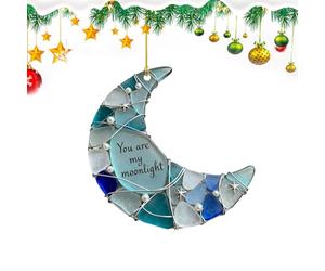Pendentif Lune en acrylique - Ornement de lune 7,6 cm, Décoration en forme de lunes | Décoratif, Cadeau romantique pour anniversaire pour couples, amis, anniversaires, fêtes, décoration intérieure