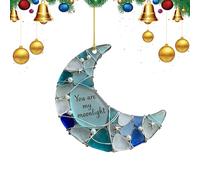 Pendentif Lune - VOUS ÊTES MON CLAIR DE LUNE, Pendentif Cadeau Romantique, Garniture De Rétroviseur Intérieur De Voiture, Pour Couple Famille Anniversaire Vacances Maison Décoration