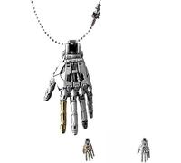 Pendentif main bionique mécanique, une main de robot aux articulations mobiles, idéal au quotidien pour hommes et femmes.