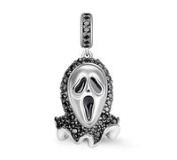 Pendentif masque d'horreur Halloween hurlant en argent sterling 925 compatible avec les bracelets à breloques Pandora