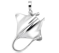 Pendentif Materia KA-61 - En forme de raie manta - En argent sterling rhodié - 9,8 g - Fabrication allemande - Avec coffret
