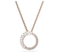Pendentif Matrix, Perle de cristal, Taille ronde, Blanc, Doré à l’or rose 18 carats (750/1000) OS