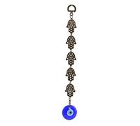 Pendentif Mauvais œil Bleu Vintage en Bronze, 3.5CM, Ornement Suspendu pour Voiture, Maison, Bureau, Verre en métal, Porte-Bonheur