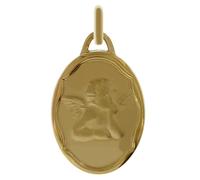 Pendentif médaille Ange Plaqué Or 18 carats
