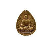 Pendentif médaille Bouddha en laiton, 12 signes du zodiaque, huit dieux gardiens, double face, 48 x 35 x 3 mm