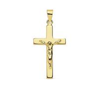 Pendentif - Médaille Christ sur la Croix Or 18 Carats 750 Jaune - Chaine Offerte - 18PCH13520
