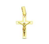 Pendentif - Médaille Christ sur la Croix Or 18 Carats 750 Jaune - Chaine Offerte - 18PCH16380