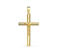 Pendentif - Médaille Christ sur la Croix Or 18 Carats 750 Jaune - Chaines Offertes - 18PCH16445