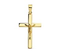 Pendentif - Médaille Christ sur la Croix Or 18 Carats 750 Jaune - Chaines Offertes - 18PCH16836