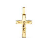 Pendentif - Médaille Christ sur la Croix Or 18 Carats 750 Jaune - Chaines Offertes - 18PCH22270