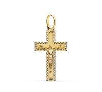 Pendentif - Médaille Christ sur la Croix Or 18 Carats 750 Jaune - Chaines Offertes - 18PCH22271