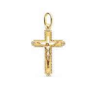 Pendentif - Médaille Christ sur la Croix Or 18 Carats 750 Jaune - Chaines Offertes - 18PCH22272