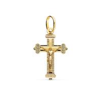 Pendentif - Médaille Christ sur la Croix Or 18 Carats 750 Jaune - Chaines Offertes - 18PCH22274