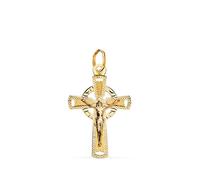 Pendentif - Médaille Christ sur la Croix Or 18 Carats 750 Jaune - Chaines Offertes - 18PCH22277