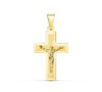 Pendentif - Médaille Christ sur la Croix Or 18 Carats 750 Jaune - Chaines Offertes