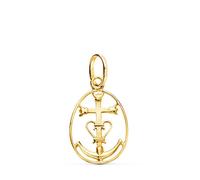 Pendentif Médaille Croix Camarguaise Or Jaune - Chaine Offerte