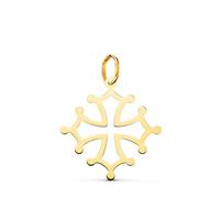Pendentif Médaille Or 18 Carats 750 Jaune - Croix Occitane - Chaines Offertes