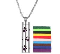 Pendentif médaillon en acier inoxydable, collier diffuseur d'huile, aromathérapie apaisante avec insert d'huile, cadeau de bijoux de relaxation pour femme, accessoire de bijoux pour la Saint-Valentin,