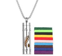 Pendentif médaillon en acier inoxydable, collier diffuseur d'huile, aromathérapie apaisante avec insert d'huile, cadeau de bijoux de relaxation pour femme, accessoire de bijoux pour la Saint-Valentin,