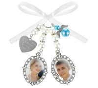 Pendentif mémorial, bouquet de mariée, bouquet de mariée, breloque photo, bouquet de mariée, conservation de la photo ovale, glamour avec dentelle, pendentif souvenir, vous serez toujours dans mon